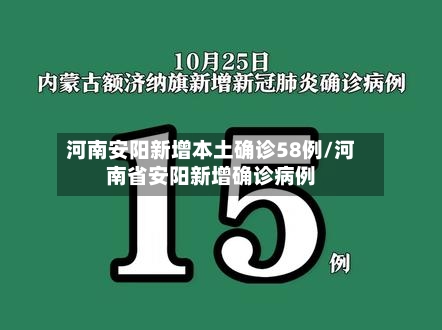 河南安阳新增本土确诊58例/河南省安阳新增确诊病例
