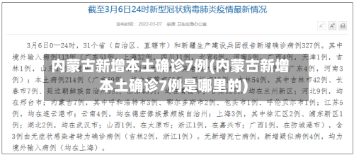 内蒙古新增本土确诊7例(内蒙古新增本土确诊7例是哪里的)-第3张图片