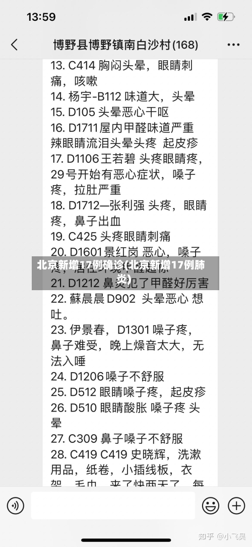 北京新增17例确诊(北京新增17例肺炎)-第3张图片