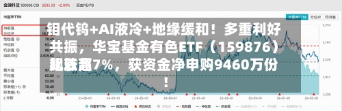 钼代钨+AI液冷+地缘缓和！多重利好共振，华宝基金有色ETF（159876）比较高飙涨超7%，获资金净申购9460万份！-第2张图片