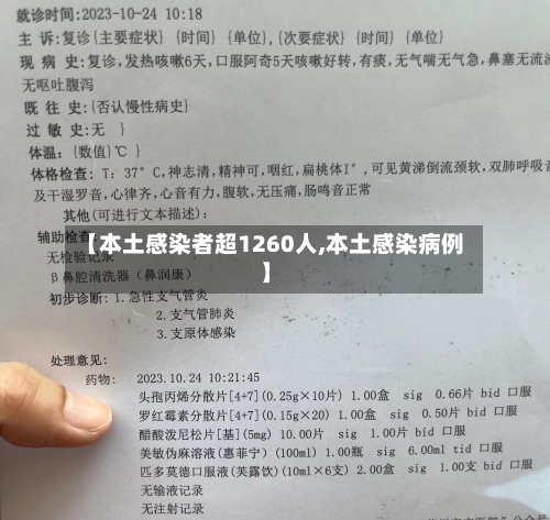 【本土感染者超1260人,本土感染病例】