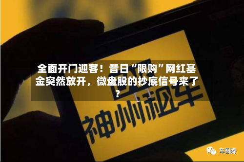 全面开门迎客！昔日“限购”网红基金突然放开，微盘股的抄底信号来了？