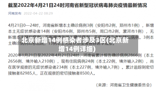 北京新增14例感染者涉及3区(北京新增14例详细)-第2张图片
