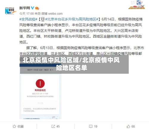 北京疫情中风险区域/北京疫情中风险地区名单-第3张图片