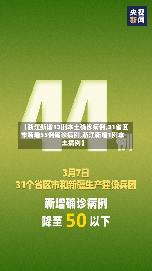 【浙江新增13例本土确诊病例,31省区市新增55例确诊病例,浙江新增1例本土病例】