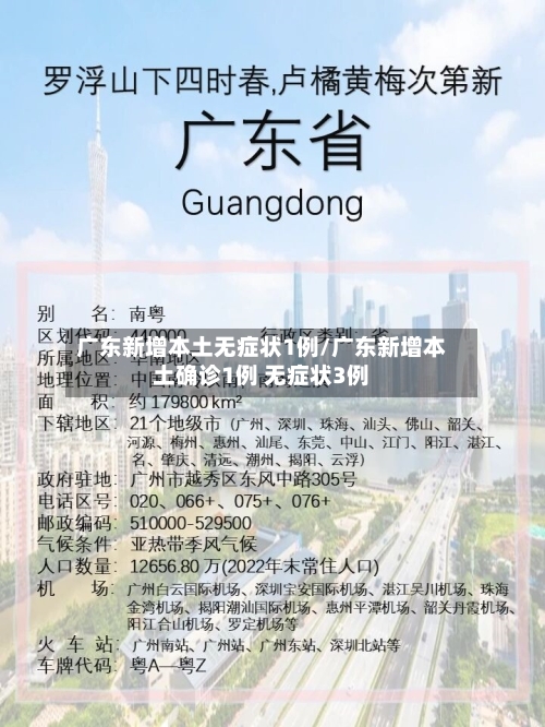 广东新增本土无症状1例/广东新增本土确诊1例 无症状3例