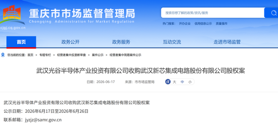 长存集团“放权”，光谷国资入主武汉新芯